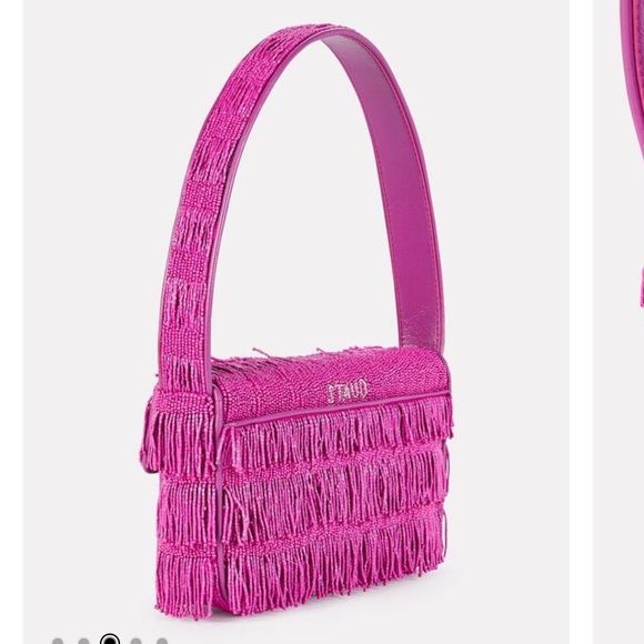 NWOT STAUD Tommy Beaded Fringe Shoulder Bag - Sold Out everywhere! - Picture 3 of 5